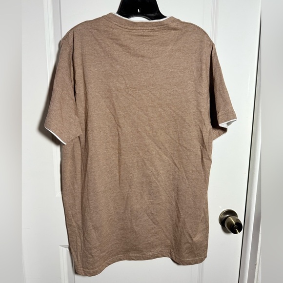 DENIM & FLOWER Light Brown Short Sleeve Tee, size XL - Picture 5 of 5